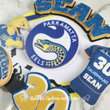 NRL Eels - 3D Layered Cake Topper
