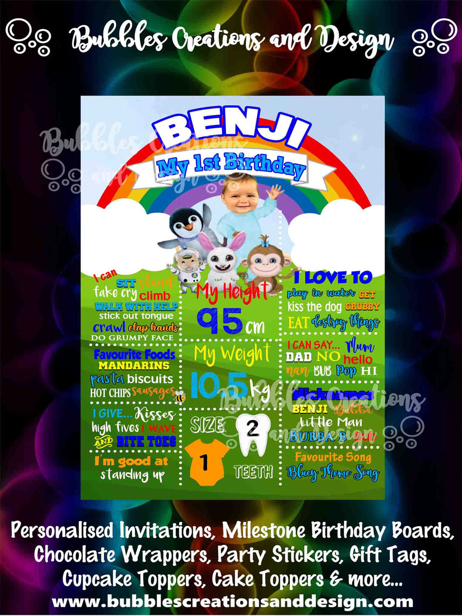 Baby Jake Birthday Board Design Bubbles Creations and Design