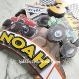 Monster Jam - Monster Trucks - 3D Layered Cake Topper
