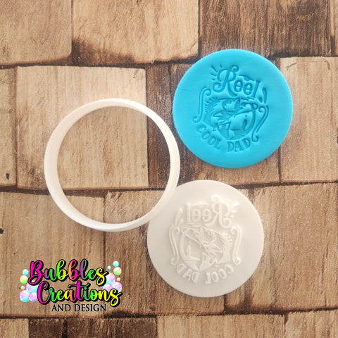 Reel Cool Dad - Cookie Cutter/Embosser Stamp set.