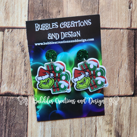 Grinch Ho Ho Ho - Earrings