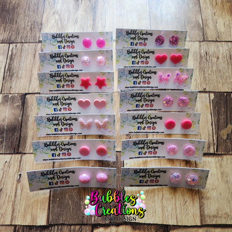 Pink Up - Stud Earrings