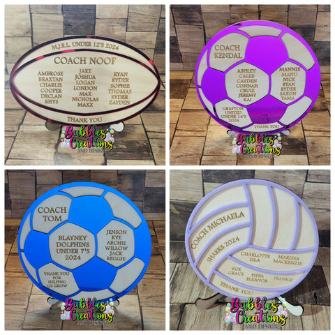 Coach Plaques