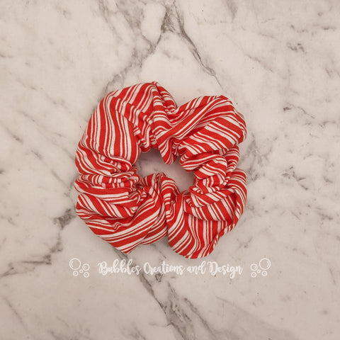 Red Stripes - Scrunchie