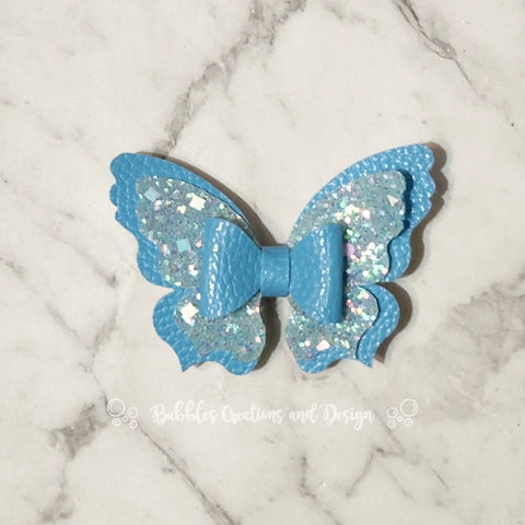 Sky Blue Butterfly Bow