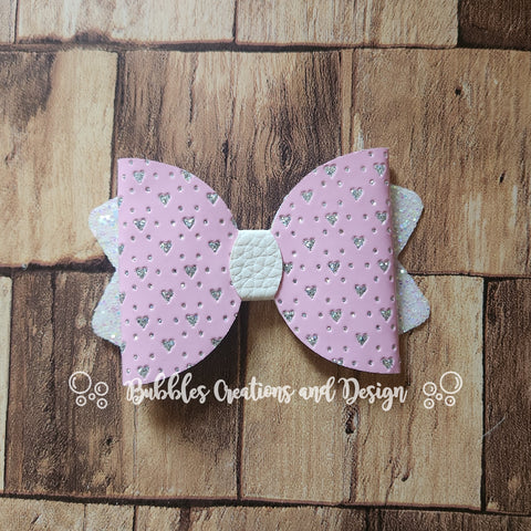 Pink Hearts - Hair Clip