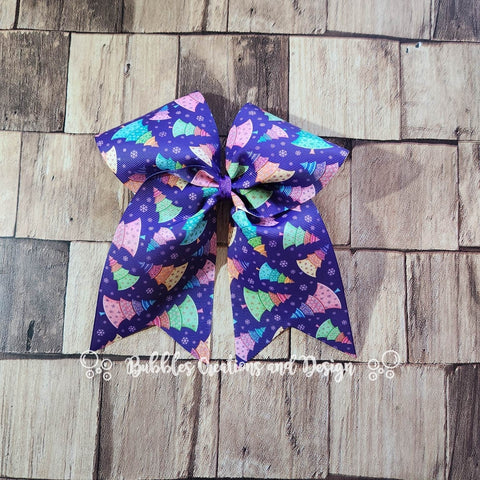 Purple Trees "O.T.T. CHEER" Style Bow