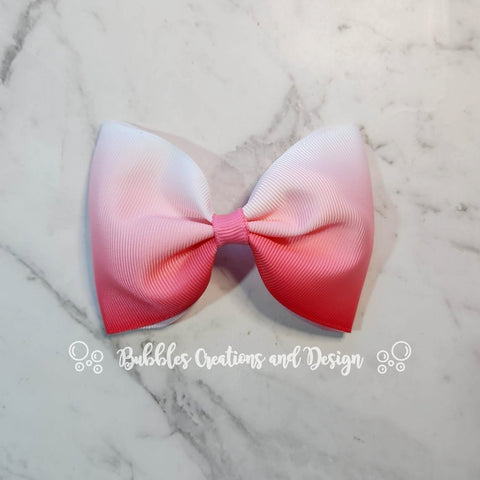 Pink Ombre "Tux" Style Bow