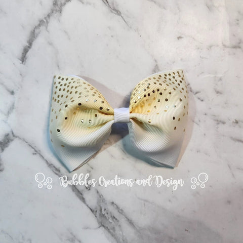 Gold Dots "Tux" Style Bow