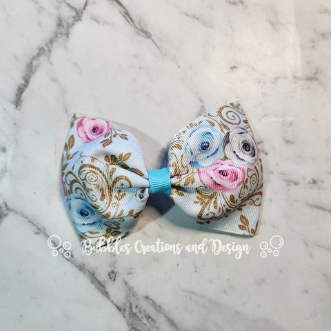 Floral "Tux" Style Bow