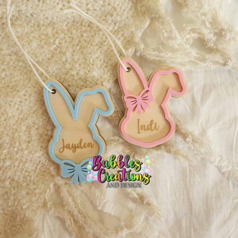 Bunny Shaped Name Tags