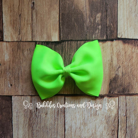 Fluro Green "Tux" Style Bow