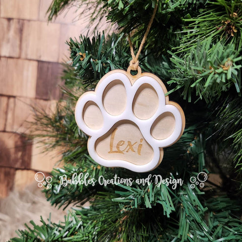 Paw Print Bauble