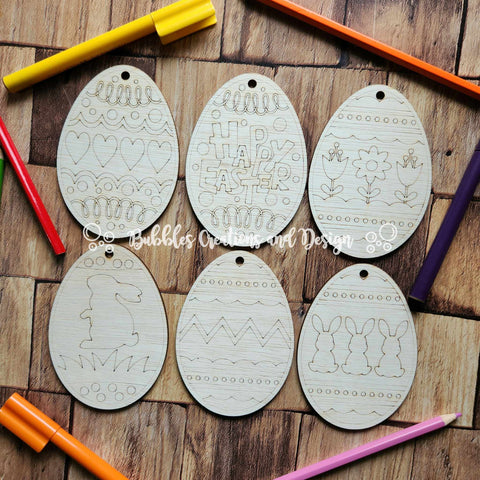 DIY Colour In Easter Tags