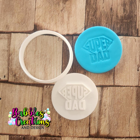Super Dad - Cookie Cutter/Embosser Stamp set.