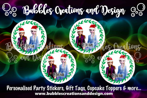 Personalised Christmas Stickers - Frozen