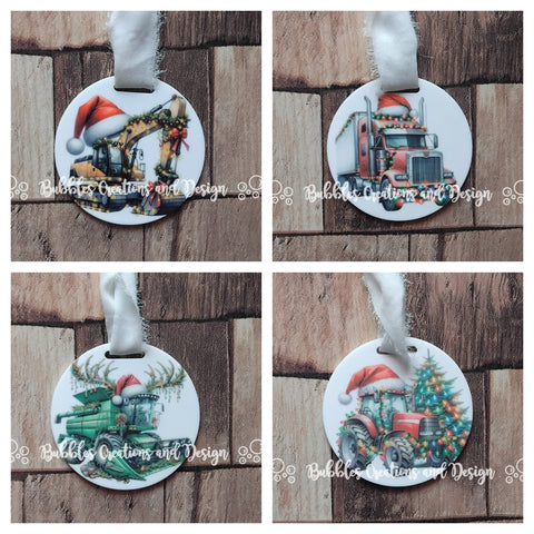 Transport & Machinery - Acrylic Baubles (10+ designs)