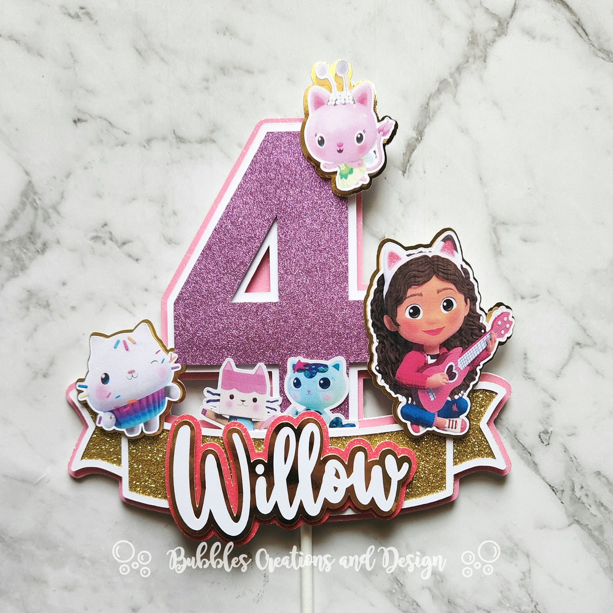 Gabby's Dollhouse - 3D Layered Cake Topper – Bubbles Creations and Design