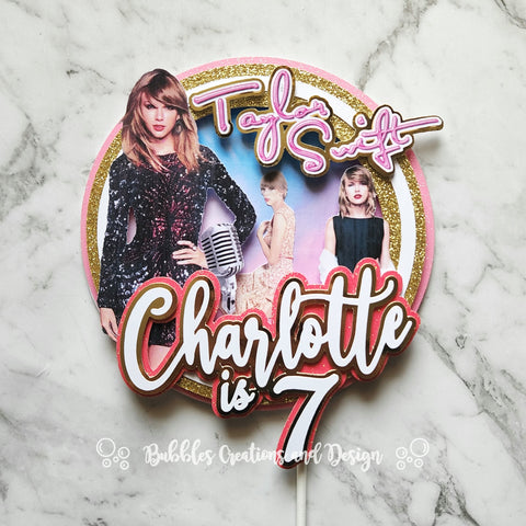 Taylor Swift - 3D  Layered Cake Topper