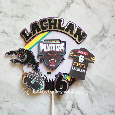 NRL Panthers - 3D Layered Cake Topper