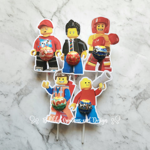 Lego Man - Lollipop Holders
