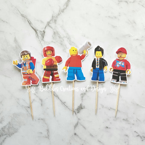 Lego Man - Cupcake Toppers