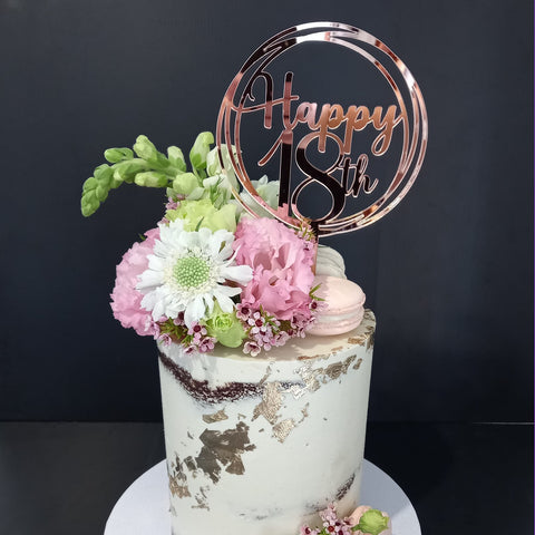 Age in circle - Cake Topper