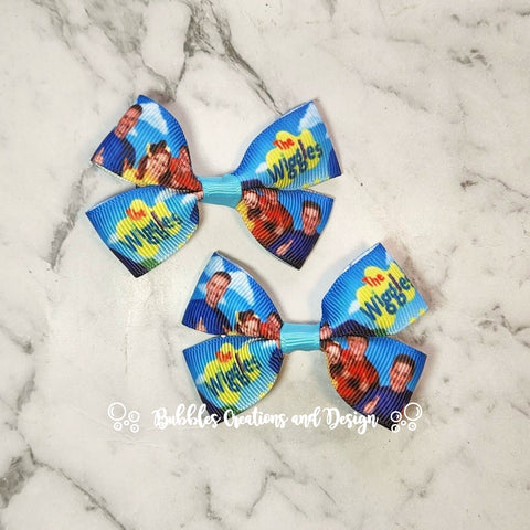 Blue Wiggles - RIBBON HAIR CLIPS
