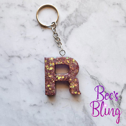 Letter "R" - Resin Keyring