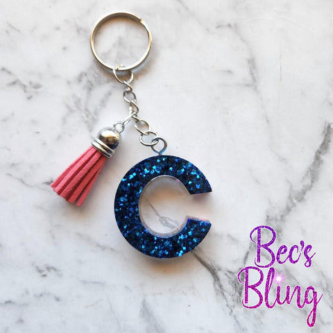 Letter "C" - Resin Keyring