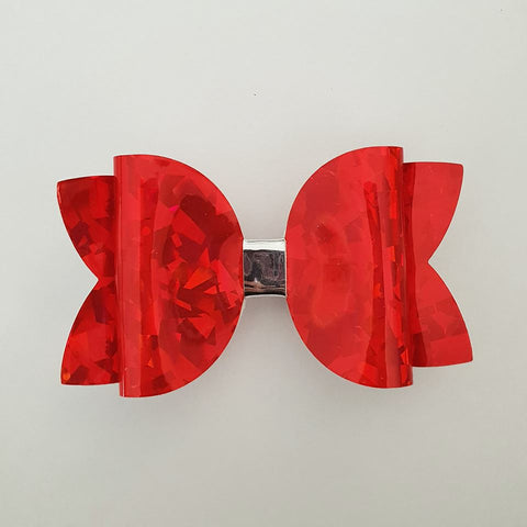 Red Holographic "Maria" Style Bow