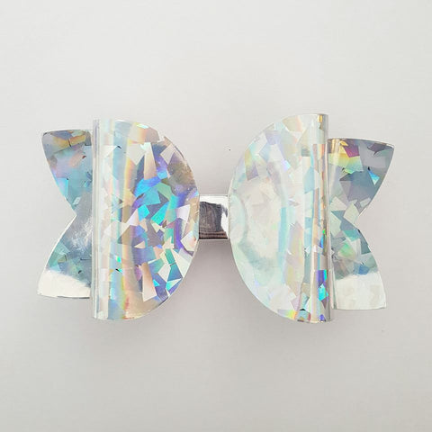 Silver Holographic "Maria" Style Bow