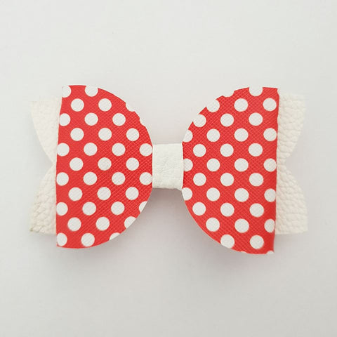 Red Polka Dots "Maria" Style Bow