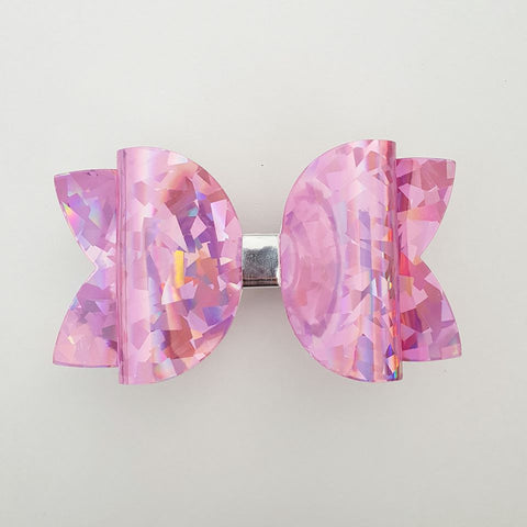 Pink Holographic "Maria" Style Bow