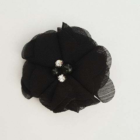 Black Flower Hair Clip