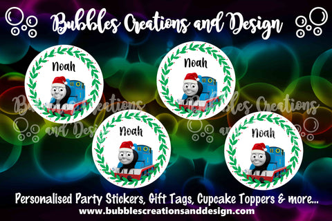 Personalised Christmas Stickers - Thomas the Tank Engine