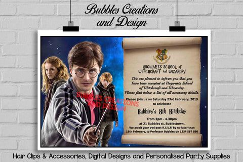 Harry Potter Invitation Design