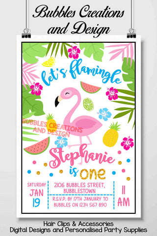 Flamingo/Tropical Invitation Design