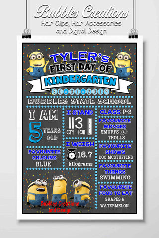 Minions First Day Of School Design