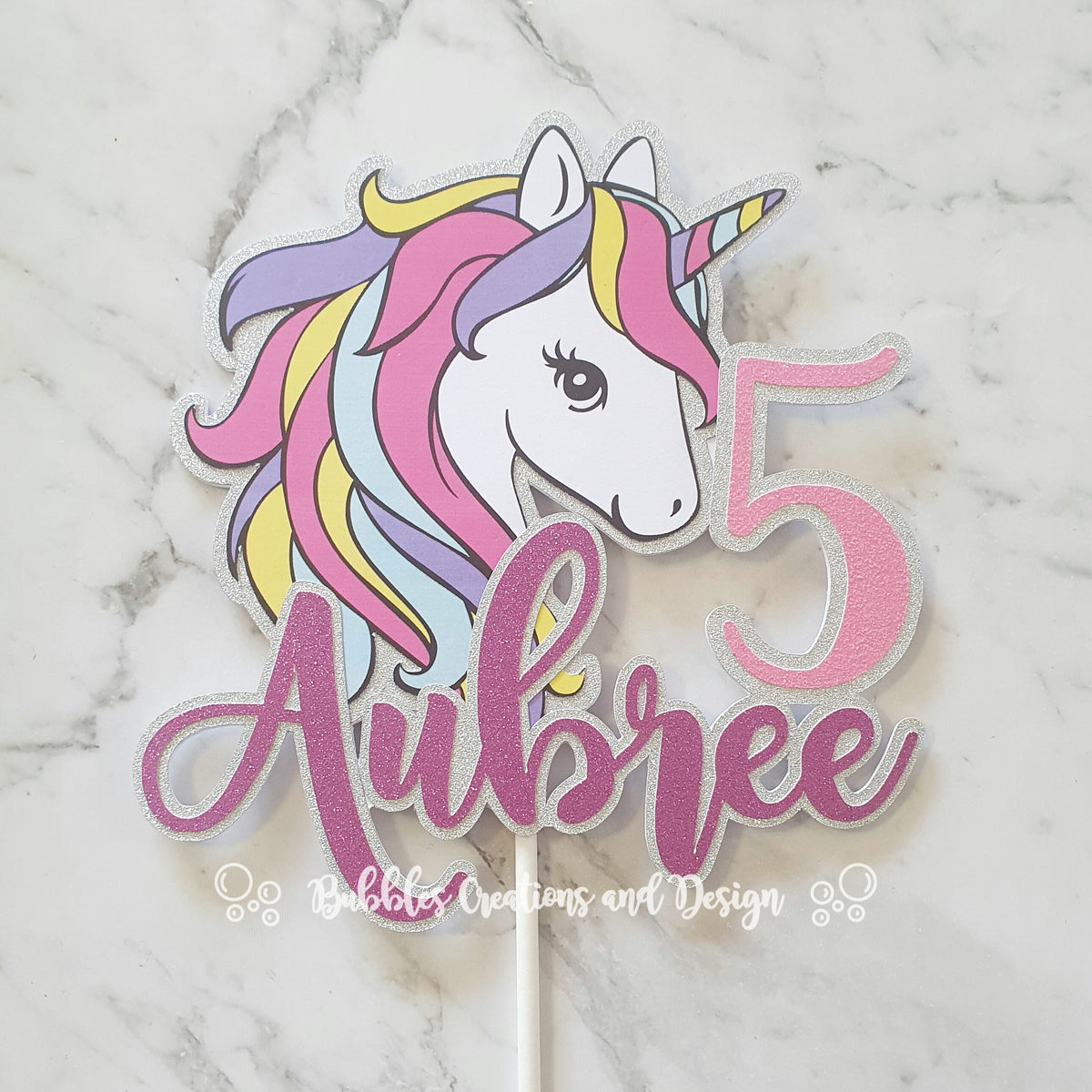 Unicorn - Cake Topper – Bubbles Creations and Design