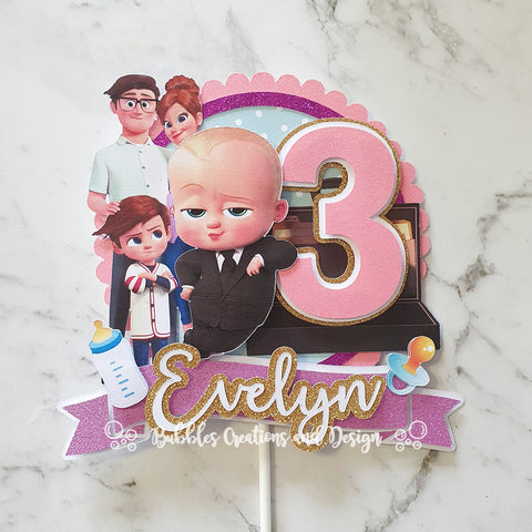 Boss Baby - 3D  Layered Cake Topper