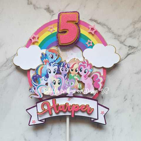 My Little Pony MLP - 3D Layered Cake Topper