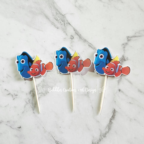 Nemo and Dory - Cupcake Toppers