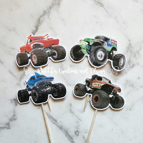 Monster Trucks / Monster Jam - Cupcake Toppers