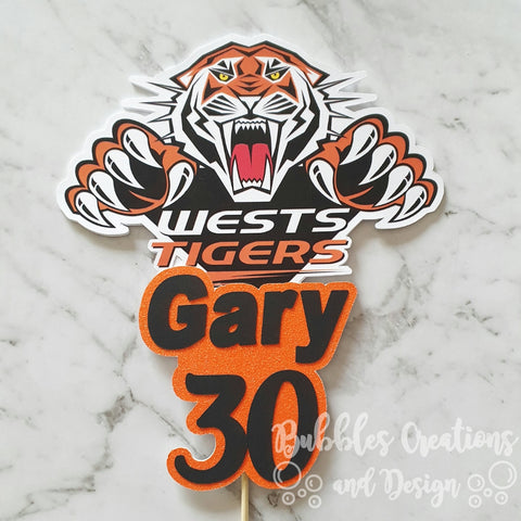 NRL Tigers - Cake Topper