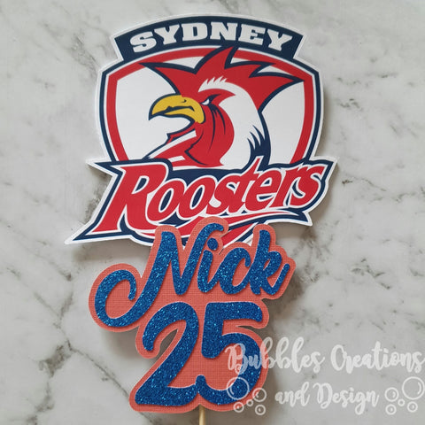 NRL Roosters - Cake Topper