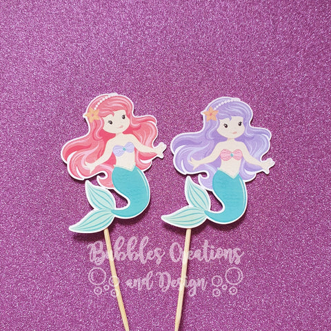 Mermaids - Cupcake Toppers