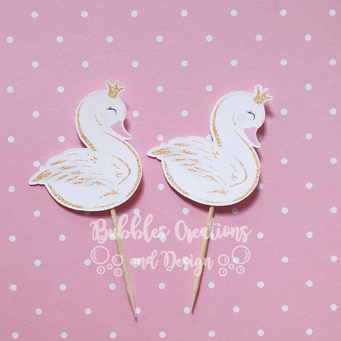 Swans - Cupcake Toppers