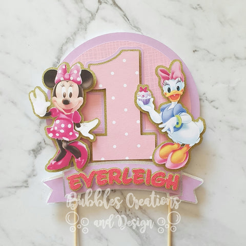 Minnie Mouse and Daisy - 3D Layered Cake Topper