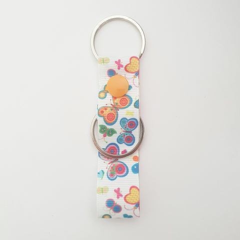 Butterflies Rainbow Personalised Bag Tag (pattern no.3)